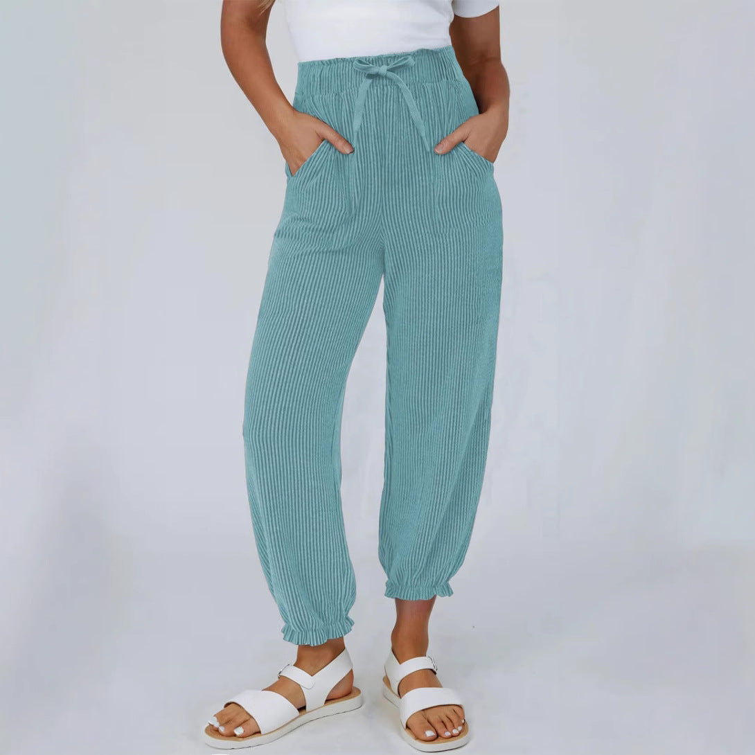 Dame afslappede jogbukser med elastisk talje og sidelommer Stilla