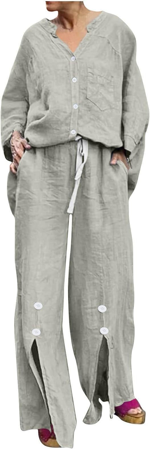 Dame afslappet linned to-sæders med knapdetaljer Stilla