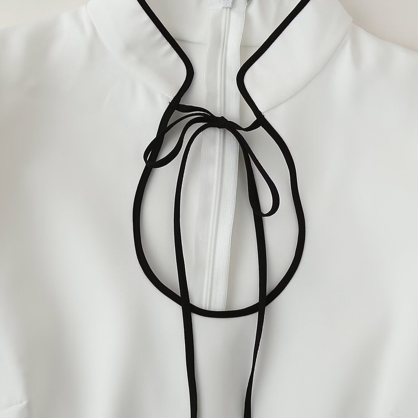 Dame A-linje Langærmet Kjole med Kontrastkant Stilla