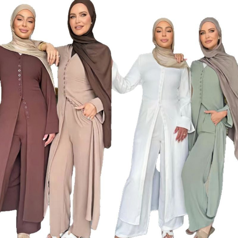 Dame jumpsuit med elegant knapdesign og flydende snit Stilla