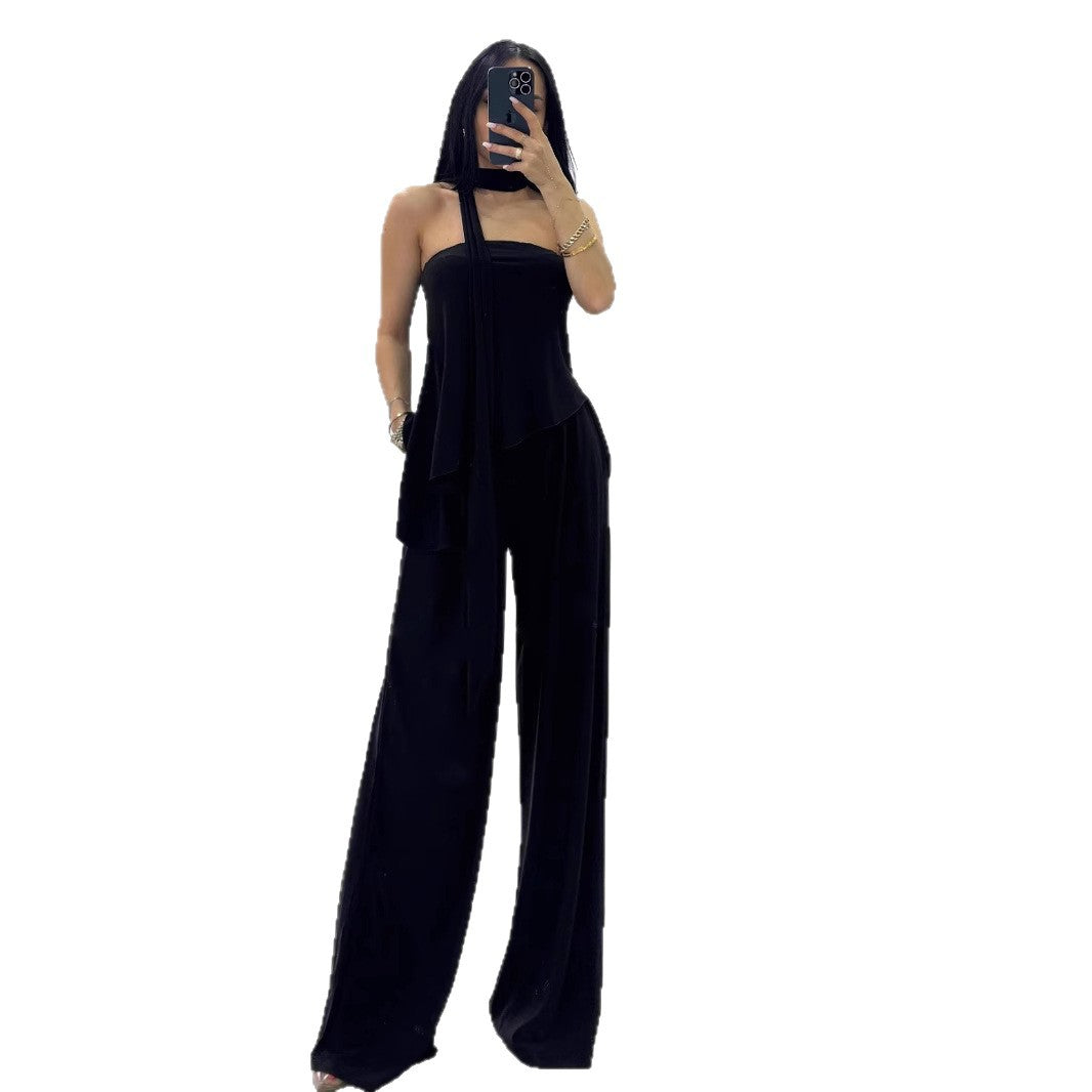 Kvinder Elegant Halterneck Jumpsuit Stilla