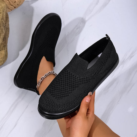 Dame Åndbare Slip-On Sneakers lavet af strækbart materiale Stilla