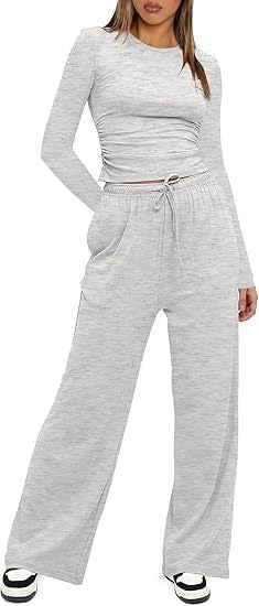 Dame Komfortabel Jumpsuit med bred ben og praktisk bælte Stilla