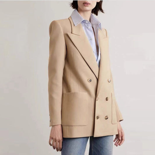 Dame Dobbeltbrystet Blazer i høj kvalitetsmateriale med elegante knapdetaljer Stilla