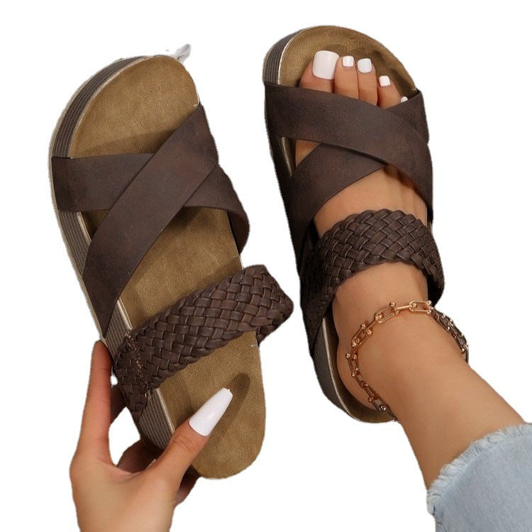 Dame Cross-strap Wedge-sandaler Stilla