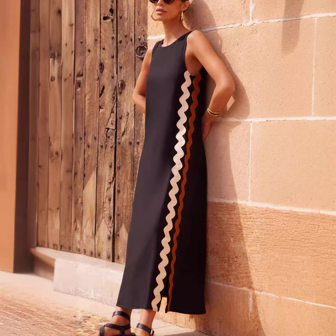 Dame afslappet maxikjole med elegant snit og legende design Stilla