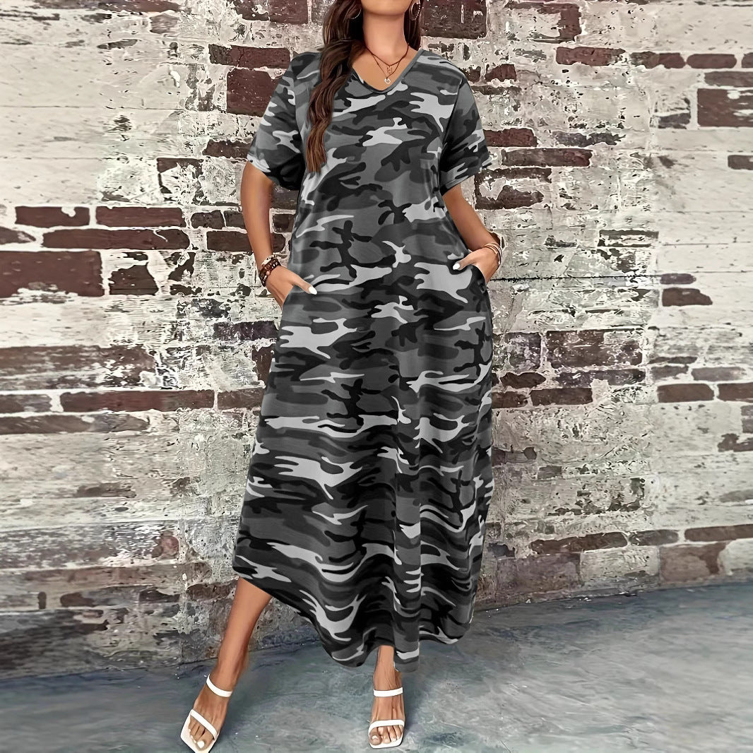 Dame afslappet camouflage-kjole Stilla