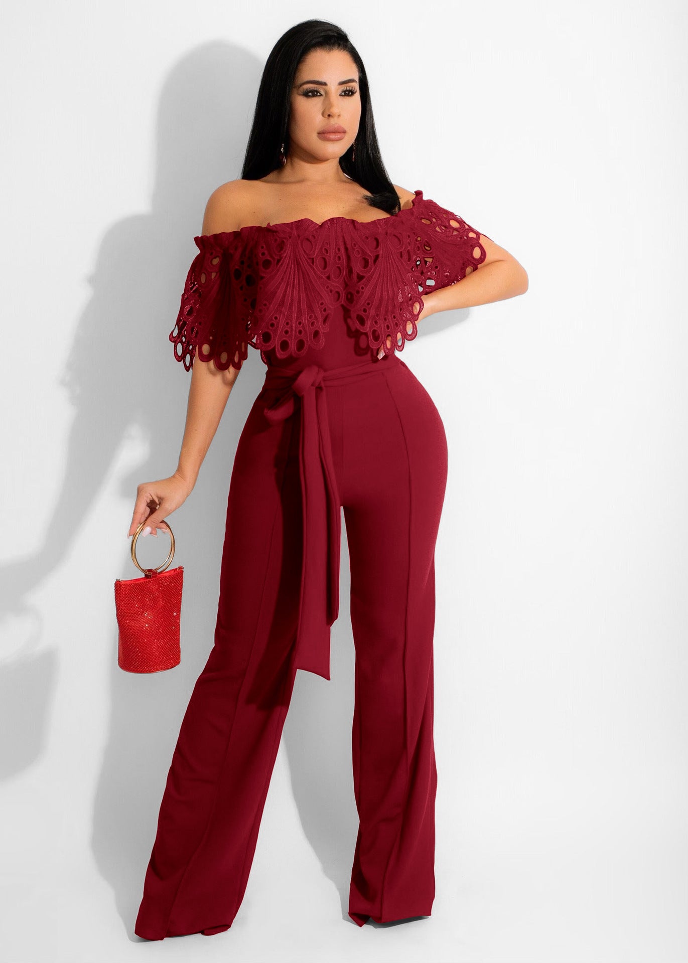 Dame Elegant Jumpsuit med aftageligt spidssnit Stilla