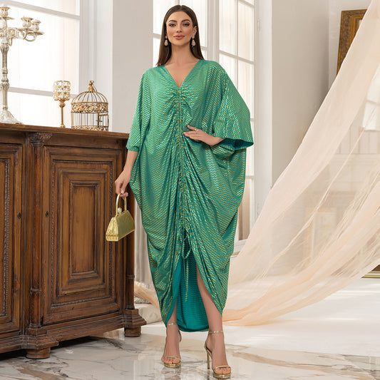 Dame Elegant Kaftankjole med plisserede detaljer Stilla