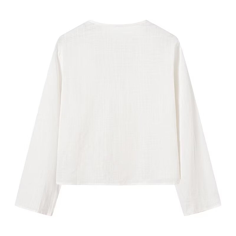 Dame afslappet bluse med snortræk og bred pasform Stilla