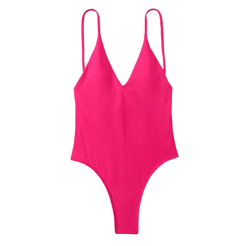Dame Deep V-udskæring Badedragt Body Stilla