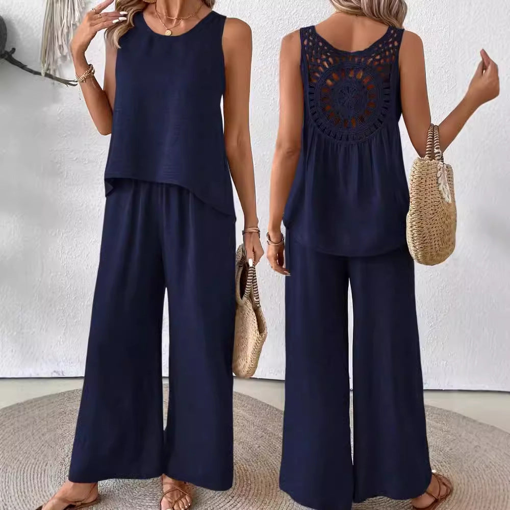 Dame Løst skåret Jumpsuit med dekorative skuldre Stilla