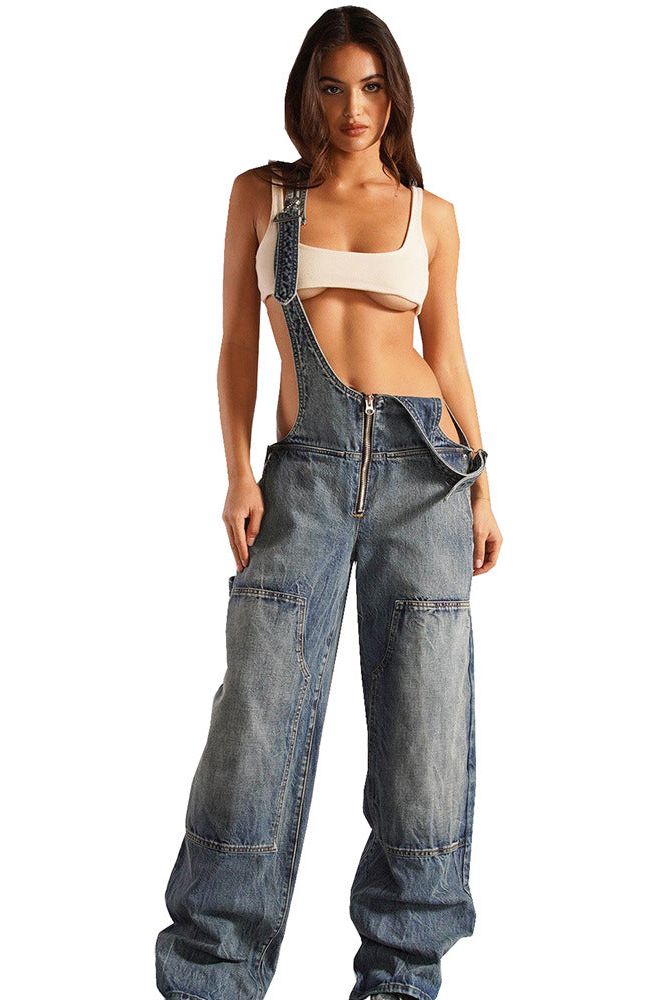 Stilla | Denim Multi-lomme Jumpsuit