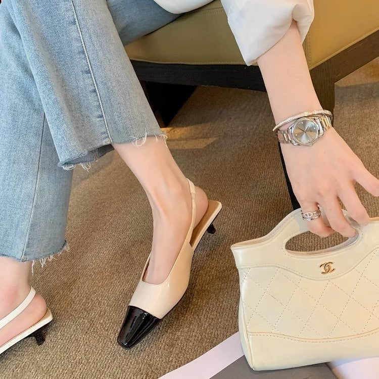 Dame elegant Slingback spidse sko Stilla