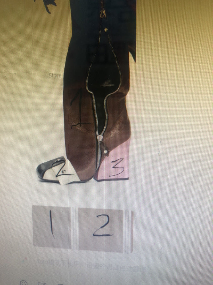 Dame Over-the-Knee Fashion Stiletto Støvler med iøjnefaldende kontrasthæl Stilla
