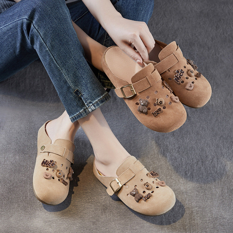 Dame Dekorative Komfort Clogs med justerbar rem Stilla