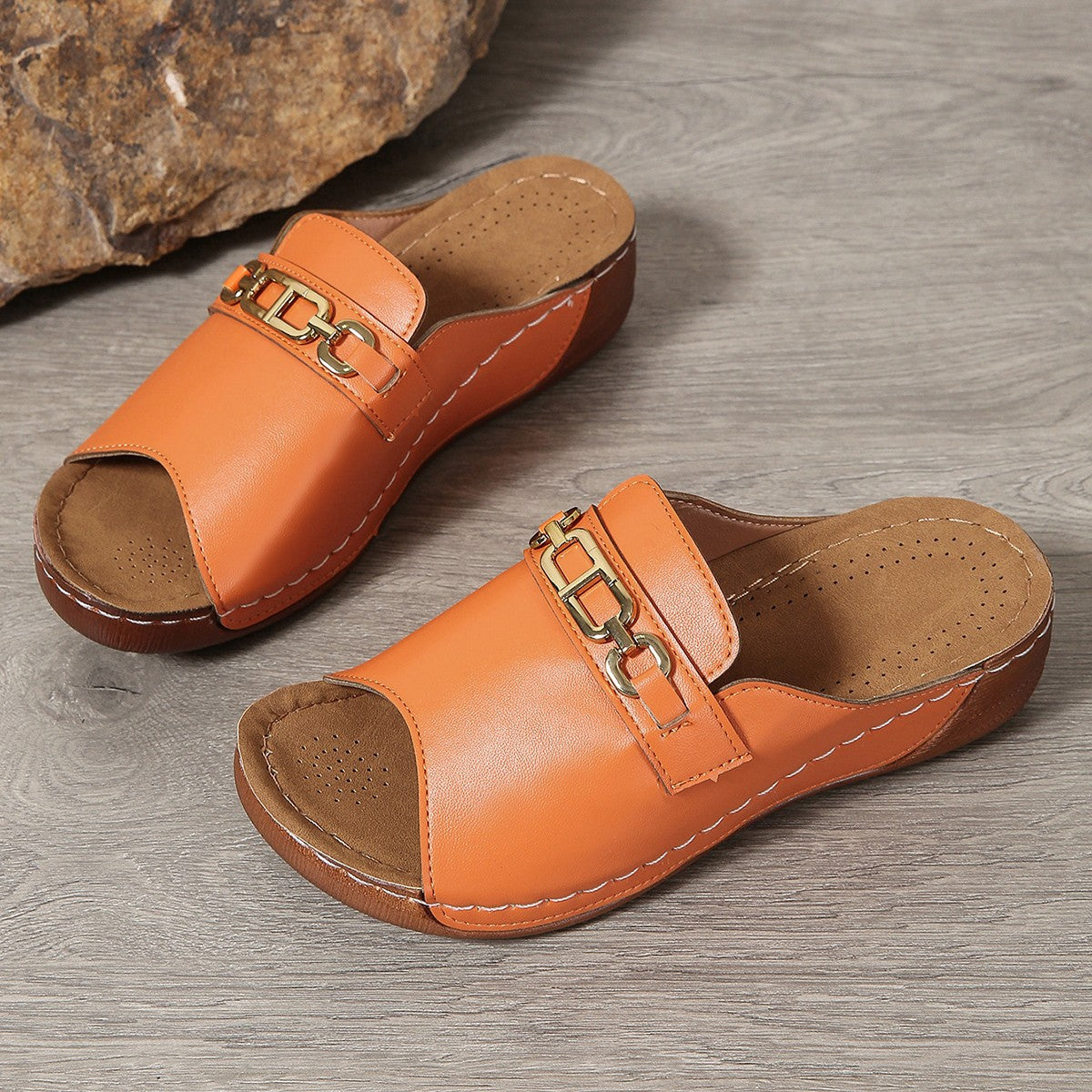 Dame Åbne Tæer Rutsjesandaler Stilla