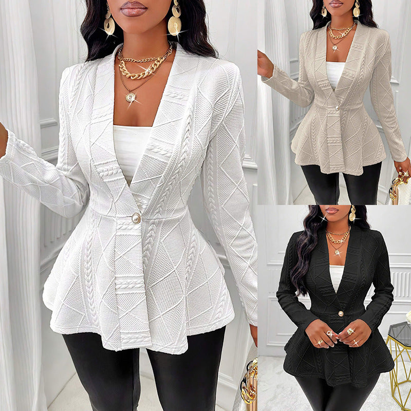 Dame Elegant Blazer med struktureret design og figursyet pasform Stilla