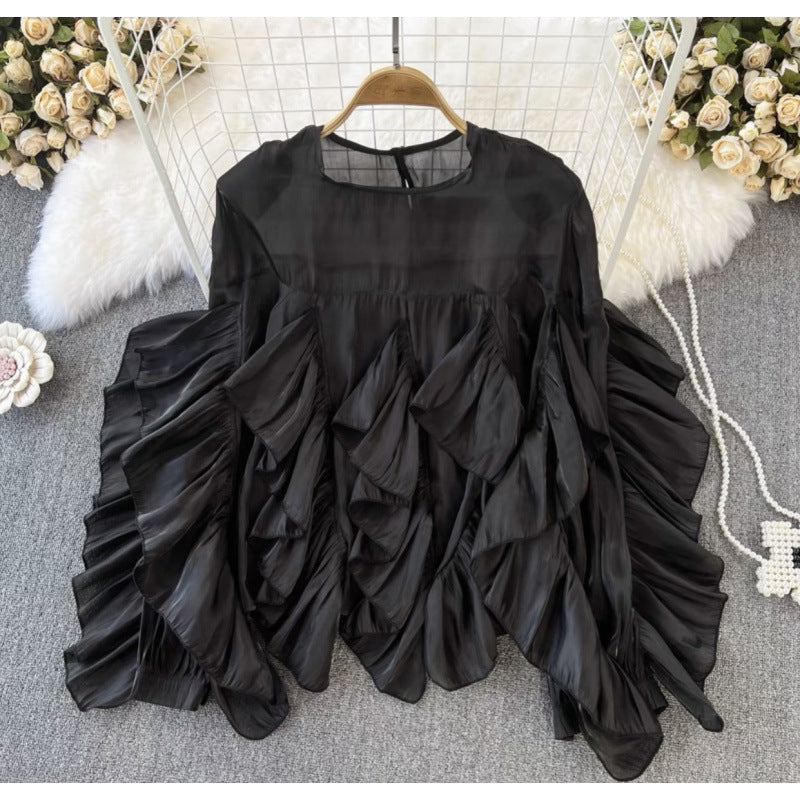 Femme Rynk Chiffon Bluse Stilla