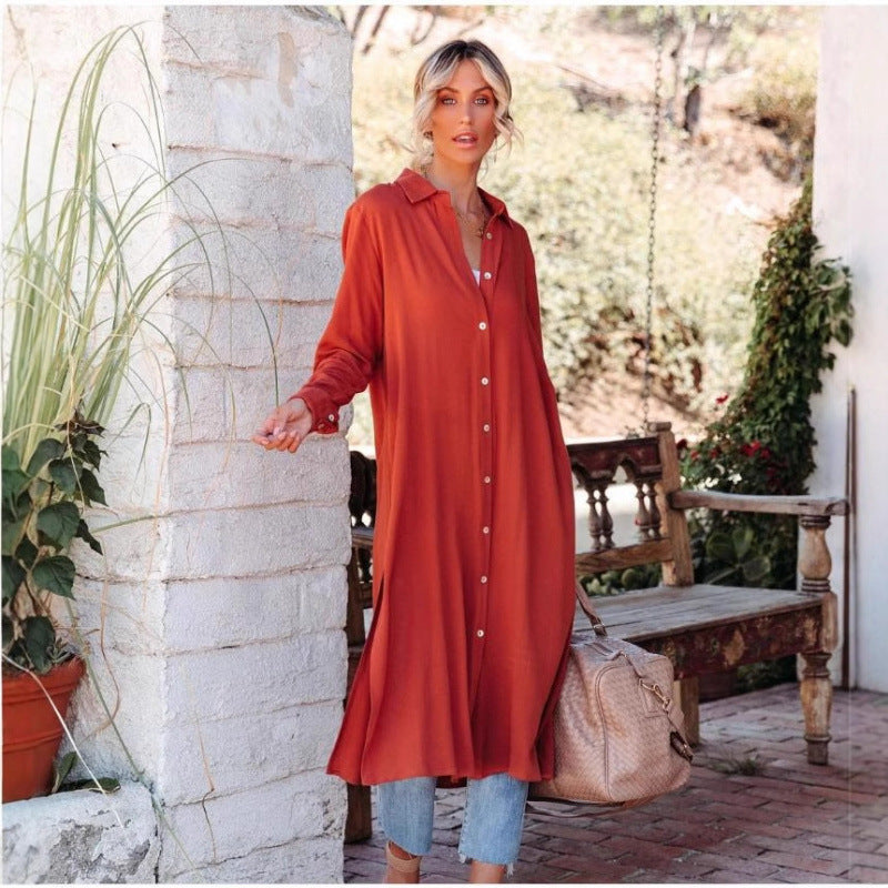 Femme Button-Up Skjorte Kjole Stilla