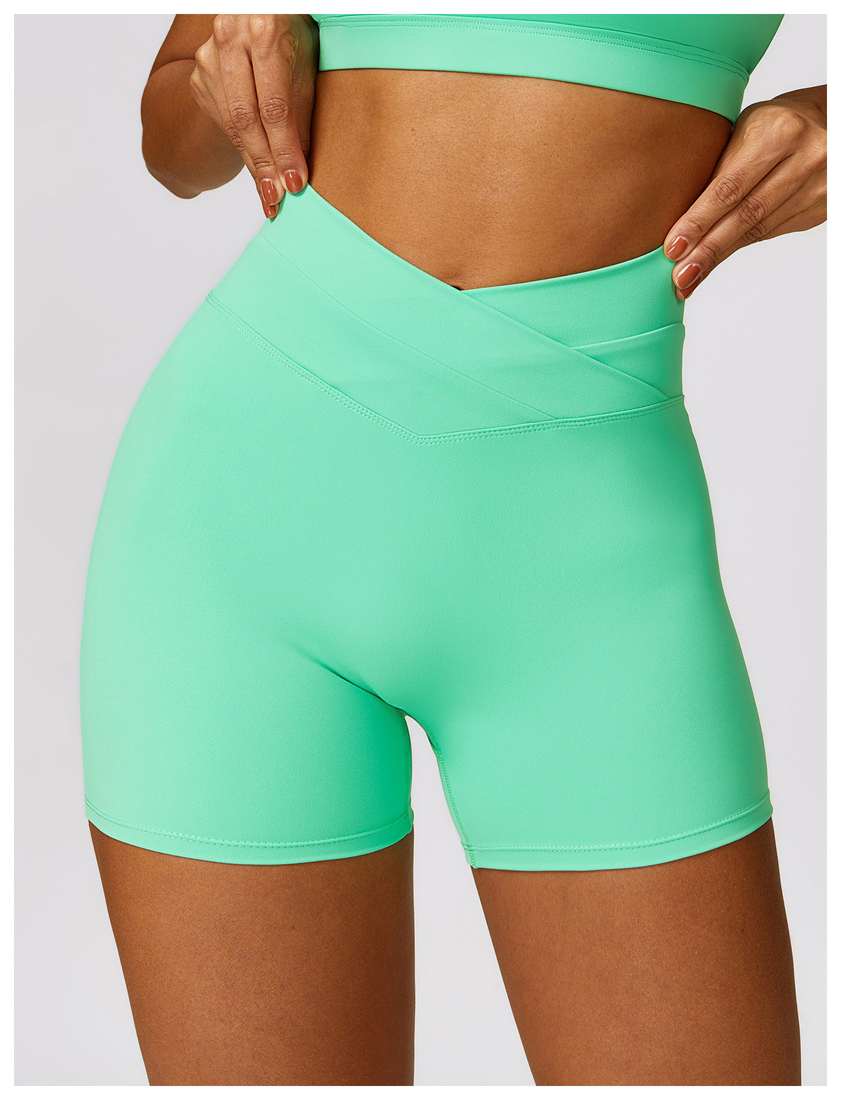 Stilla | Hip Raise Yoga Shorts Cross Høj Talje Træningsbukser Til Damer