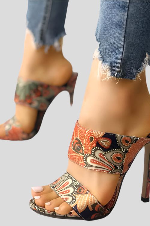 Stilla | Påfugleblå Åben Tå Stiletto Sandaler