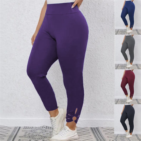 Dame Leggings med fashionabelt cut-out og højt taljebånd Stilla