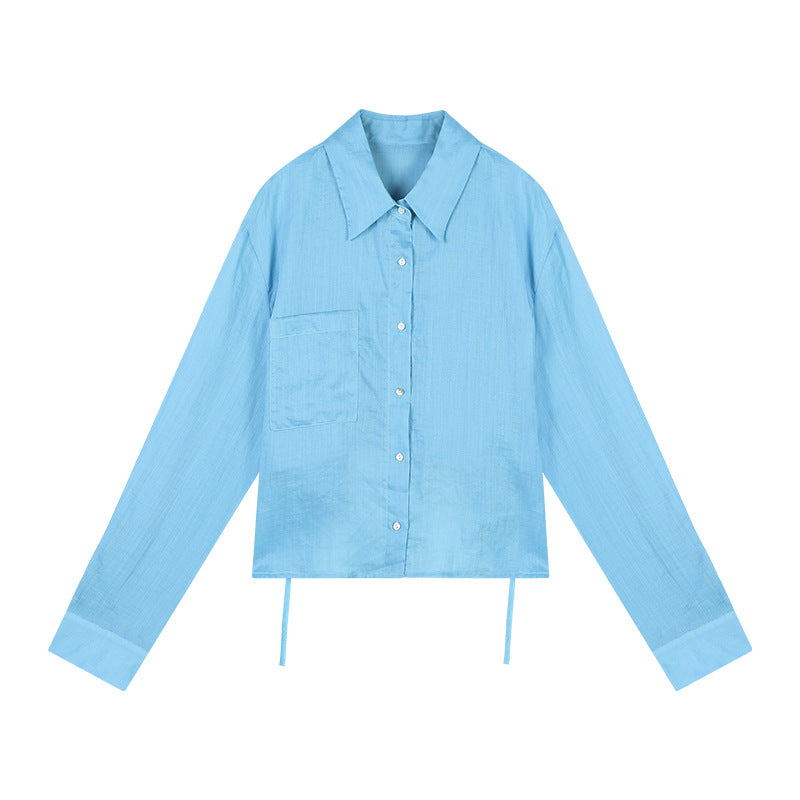 Dame cropped blusejakke med moderne snit og praktiske lommer Stilla