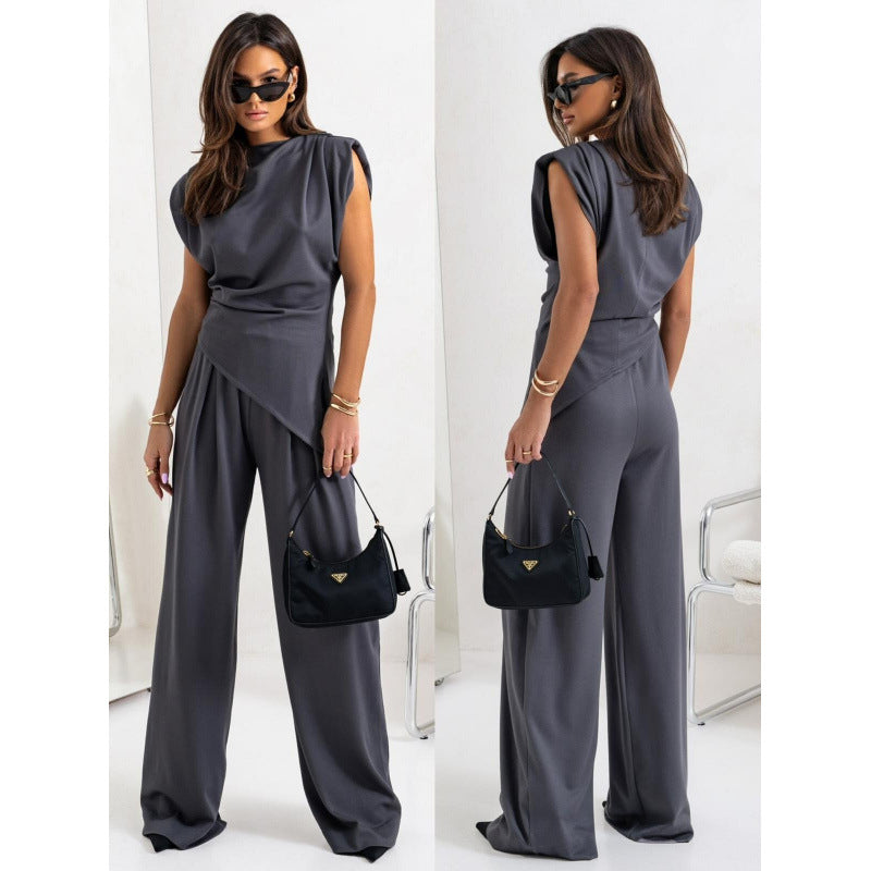 Dame Sophisticated Bredbenet Jumpsuit Stilla