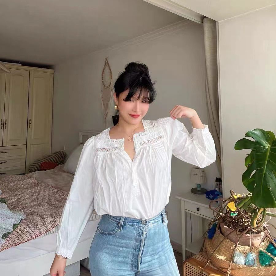 Dame afslappet bluse med romantisk Boho-stil Stilla