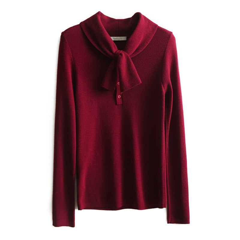 Dame elegant bluse med sløjfe krave og figursyet skæring Stilla