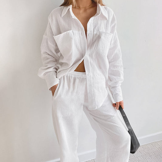 Dame fritids-jumpsuit lavet af let, åndbart stof med elegant struktur Stilla