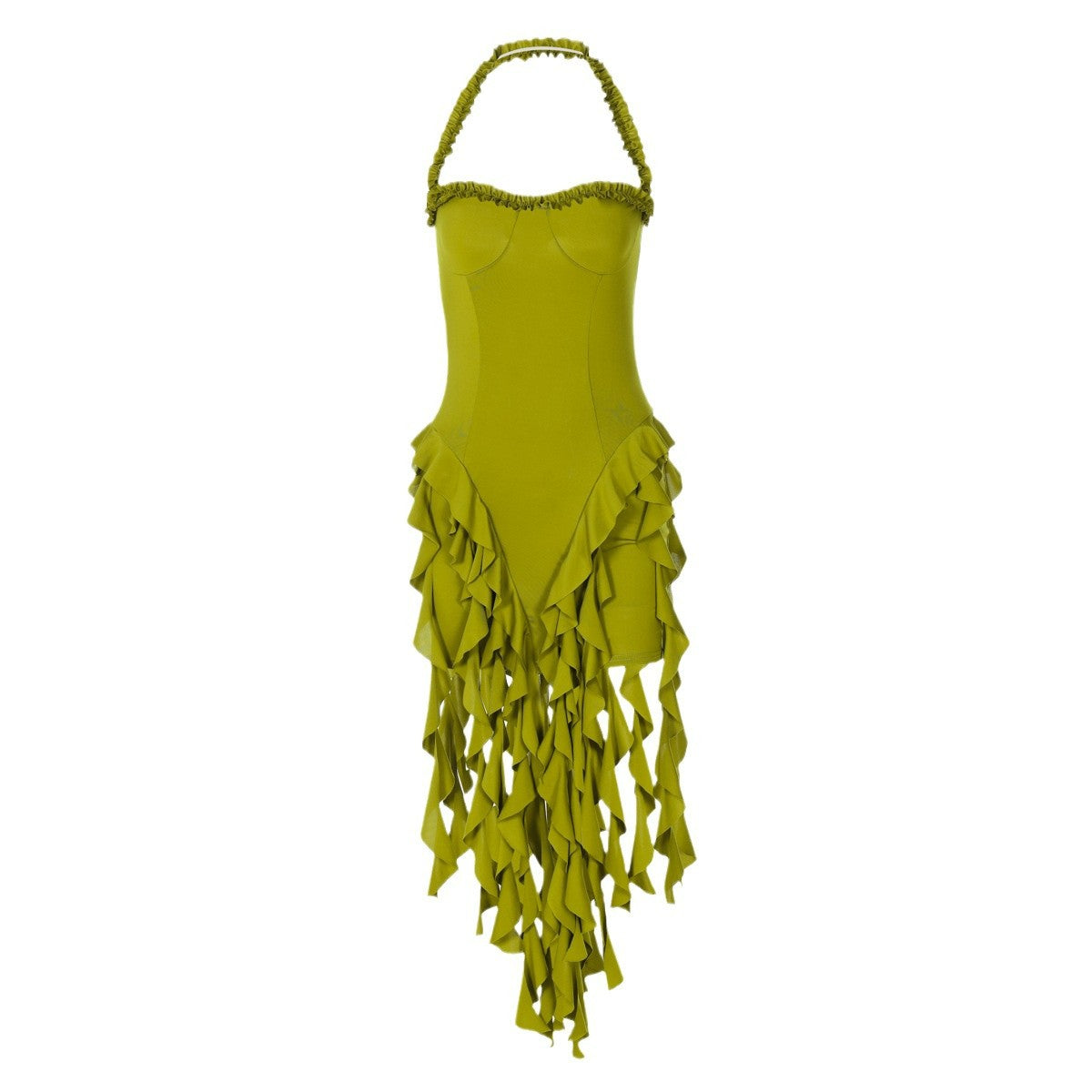 Dame Designer Minikjole med spændende frynser og off-shoulder snit Stilla