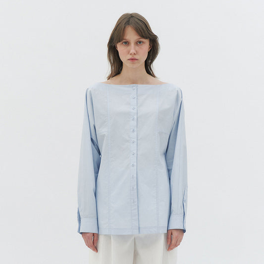 Dame Elegant bomuldsbluse med moderne knapdetaljer og afslappet snit Stilla