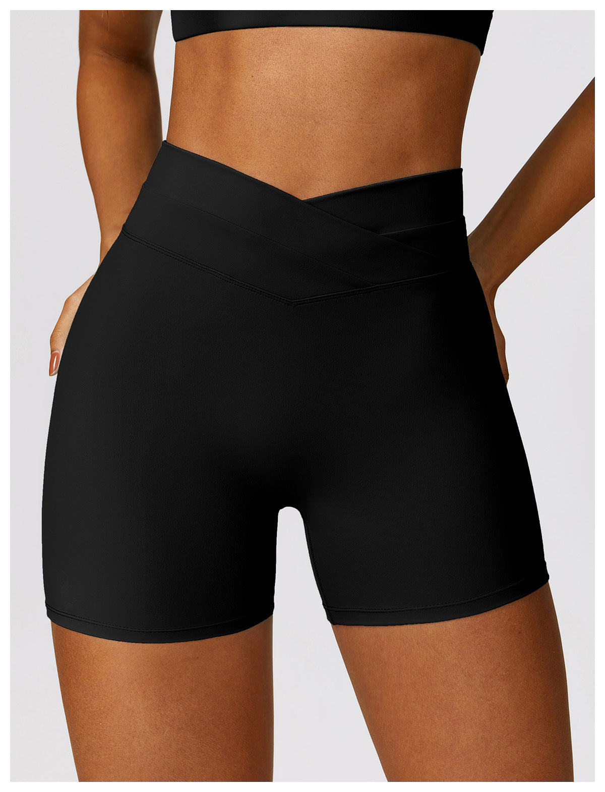 Stilla | Hip Raise Yoga Shorts Cross Høj Talje Træningsbukser Til Damer