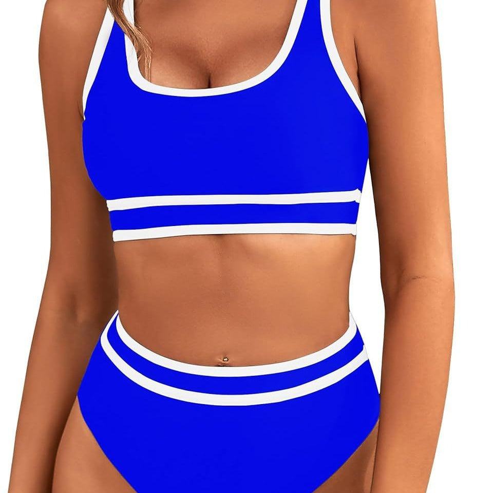 Dame Sporty bikini sæt med brede stropper og høj skæring Stilla