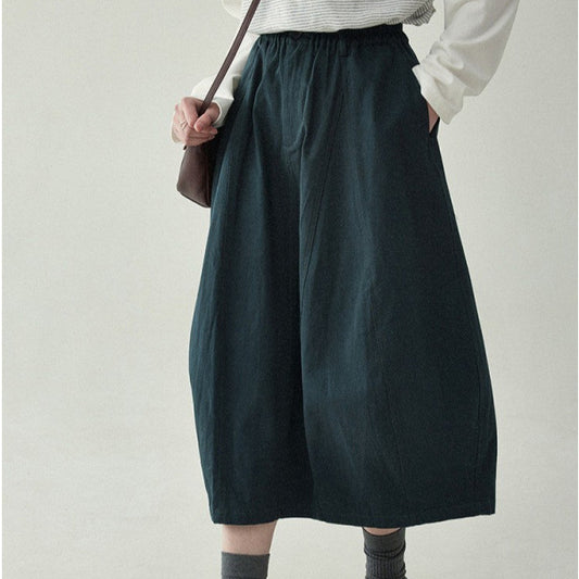 Femme Bred Culottes med Elastisk Bund Stilla