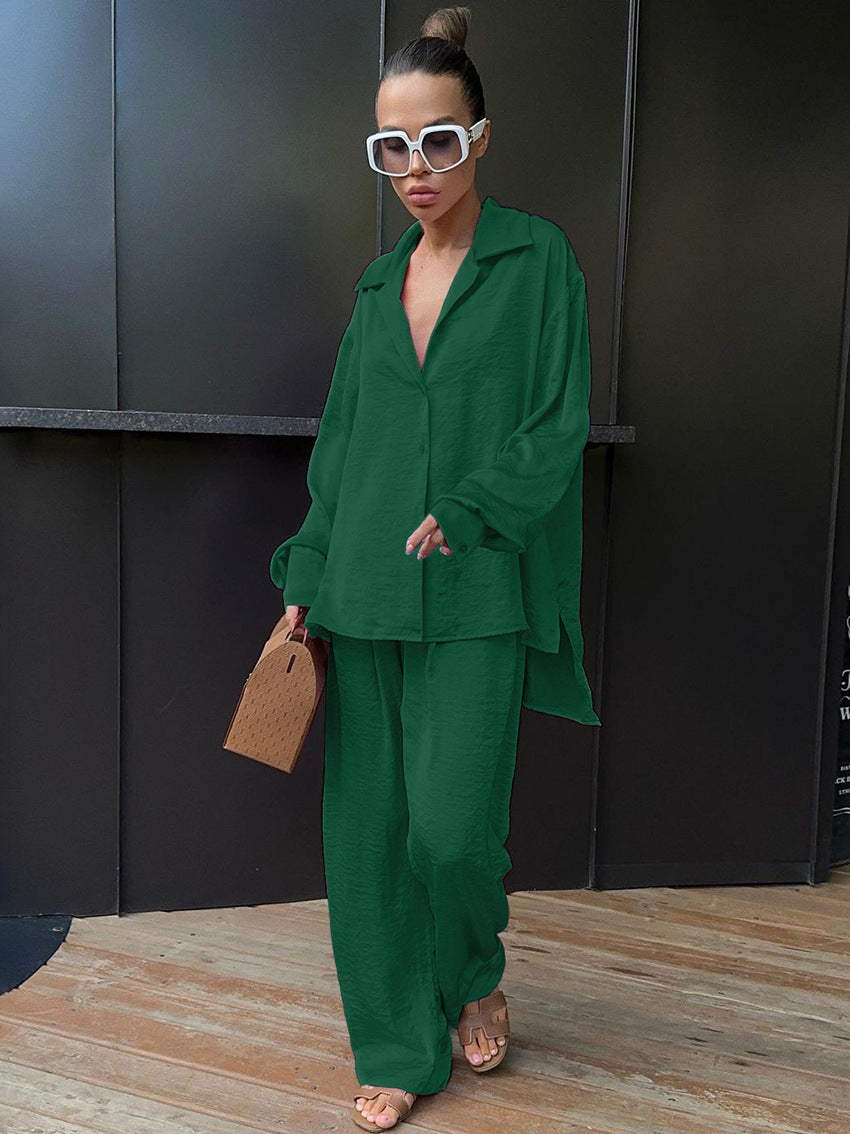 Dame afslappet loungewear-sæt med løs pasform og elegant look Stilla