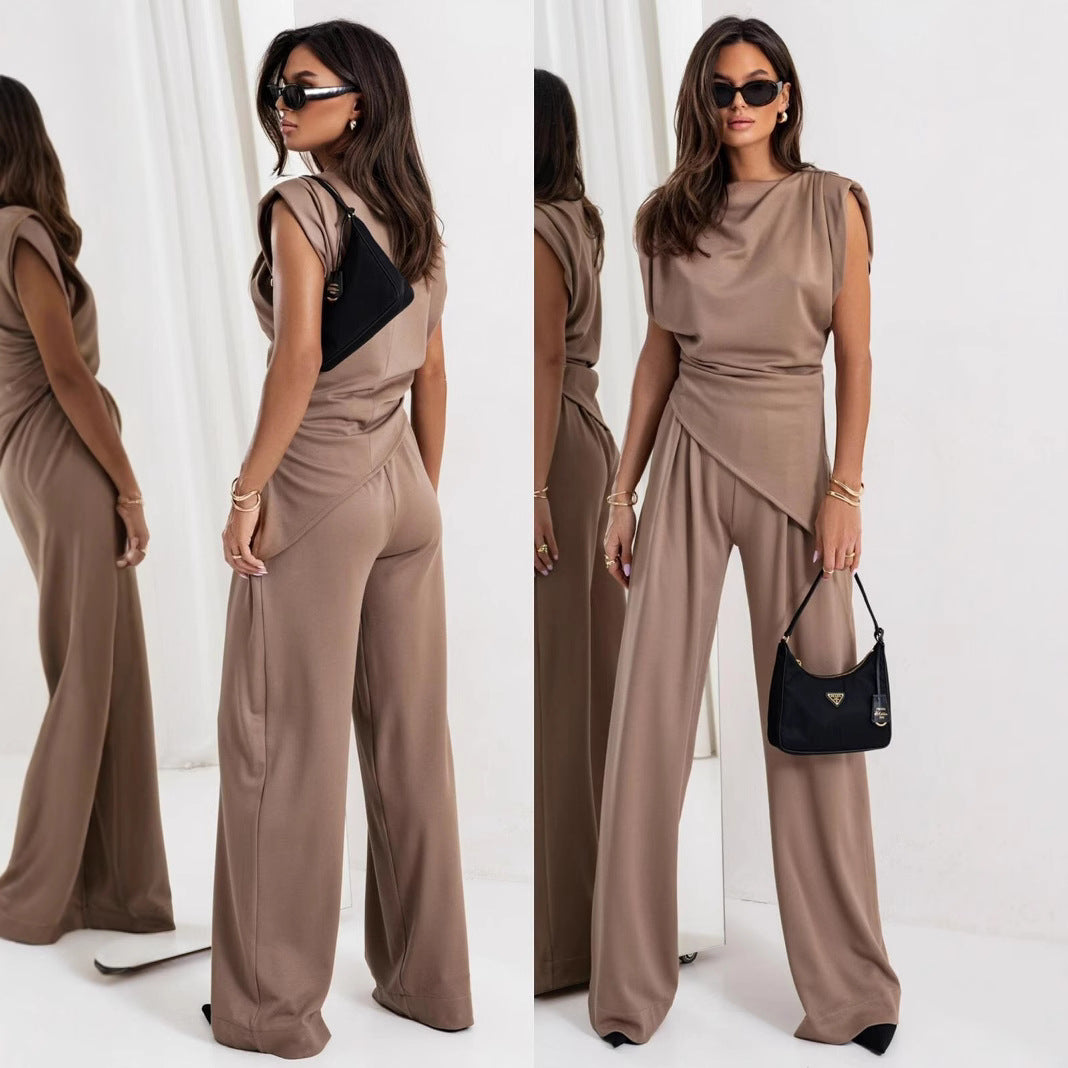 Dame Elegant Asymmetrisk Jumpsuit Stilla