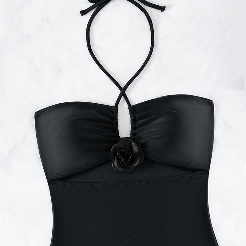 Dame Cut-Out Halter Badehæmmedragt Kjole Stilla