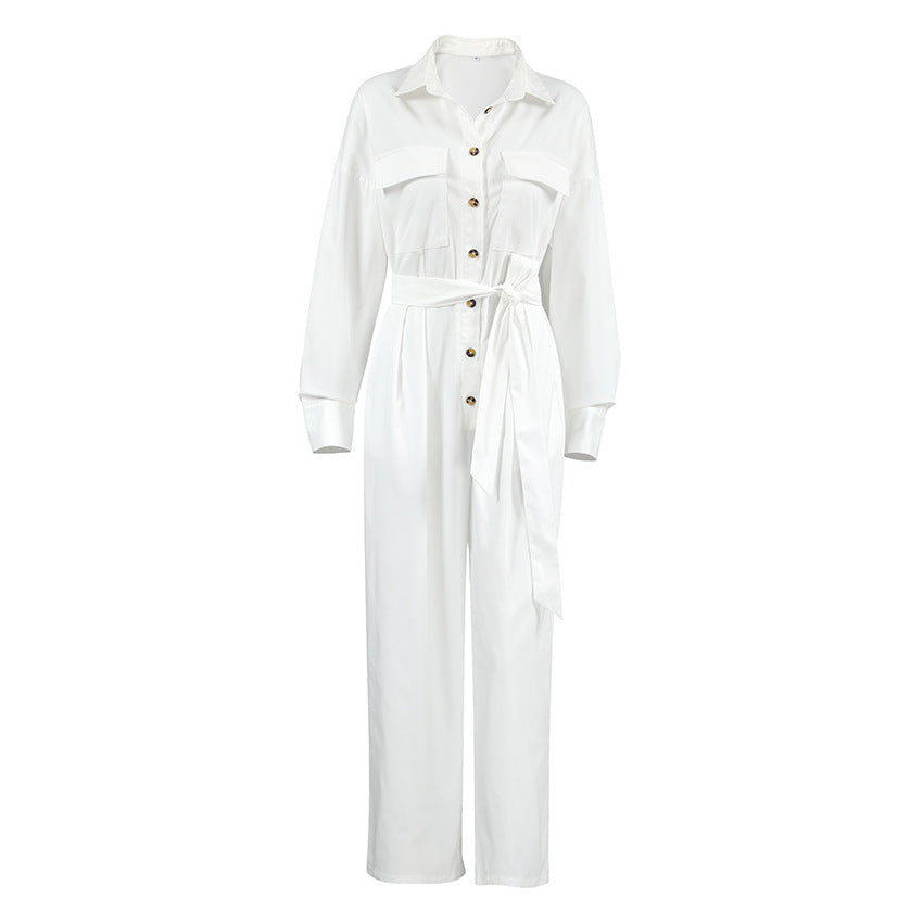 Dame Utility-jumpsuit med figursyet snit og praktiske lommer Stilla