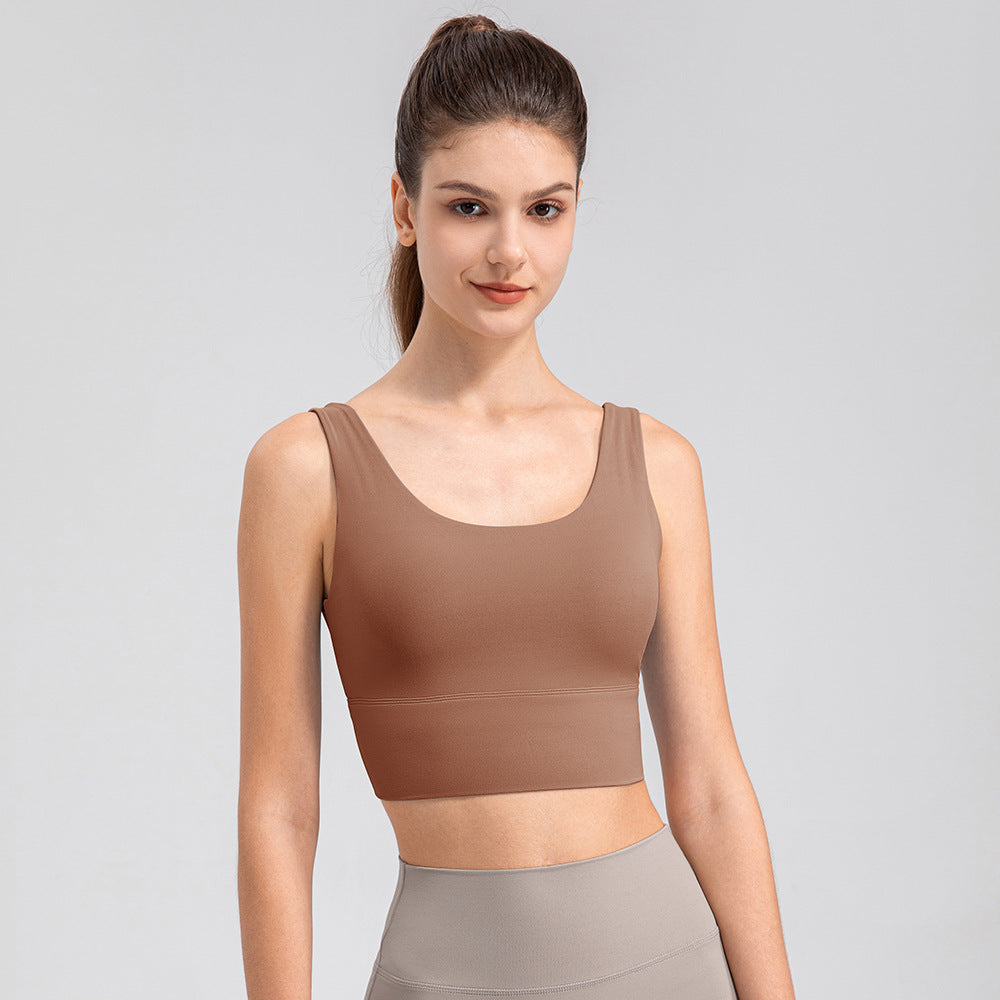 Stilla | Højstyrke Yoga Bh Stødabsorberende Åndbar Løbevest Til Kvinder, Nude Feel Høj Elastisk Sportsundertøj