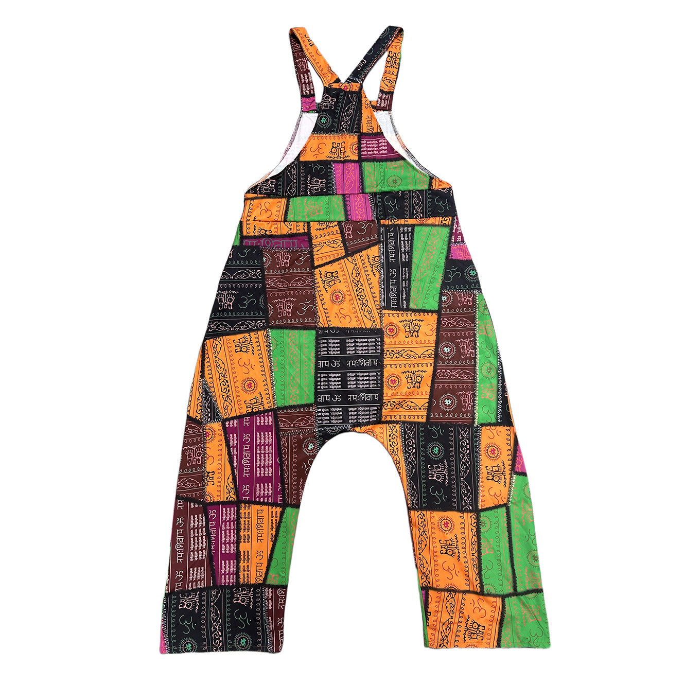 Dame afslappet overall lavet af farverigt patchwork-stof med praktiske lommer Stiila