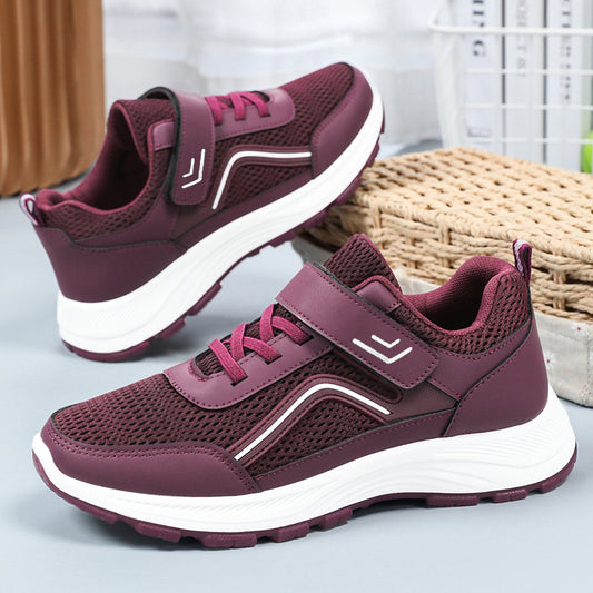 Dame Sporty Sneakers med elastisk velcro og åndbart mesh-overmateriale Stilla