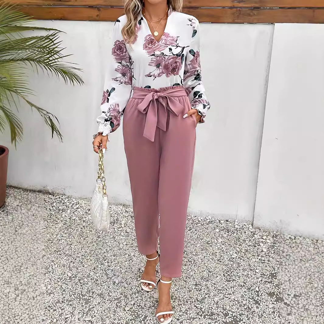 Dame elegant bluse og tidløs bukser Stilla