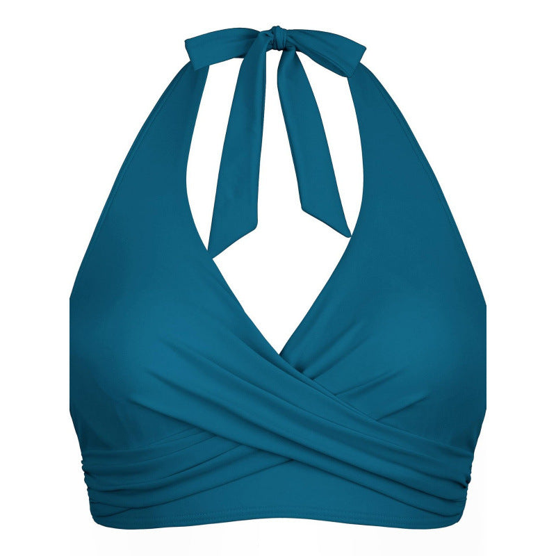 Dame Wickel-Bikini top med halterneck og figursyet design Stilla