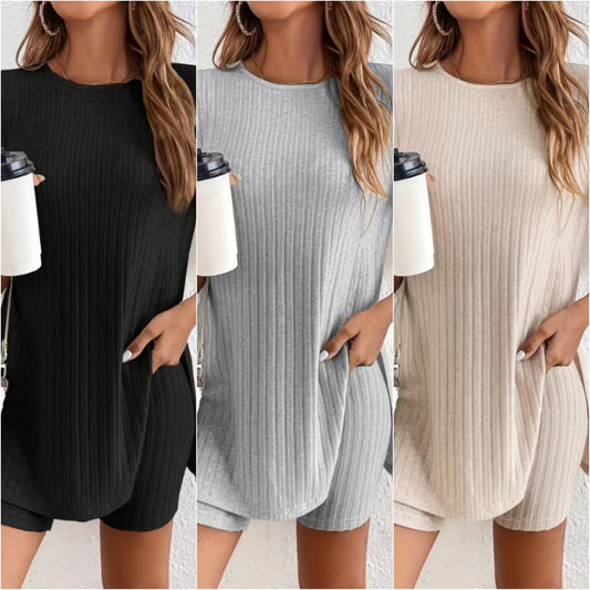 Damer Sporty Korteærmet Top med Leggings Stilla