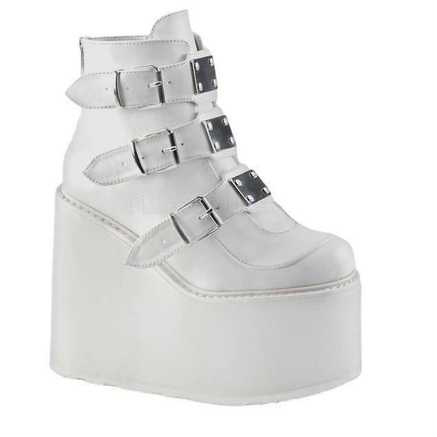 Dame Plateau-Støvler med fashionabelt remdesign og stabil sål Stilla