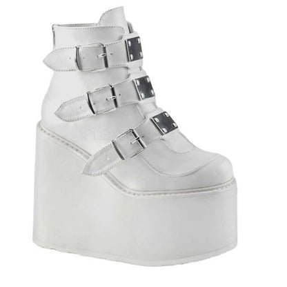 Dame Plateau-Støvler med fashionabelt remdesign og stabil sål Stilla