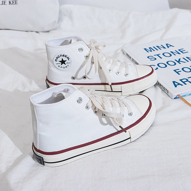 Dame Høje Sneakers i klassisk Canvas-stil med forstærket såleprofil og åndbart indre Stilla